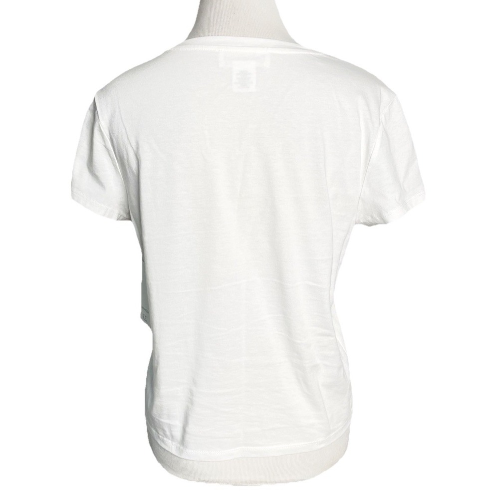 Bailey 44 Heart Rhinestone White Short Sleeve Tee Shirt Top Small Casual Party - Picture 2 of 3